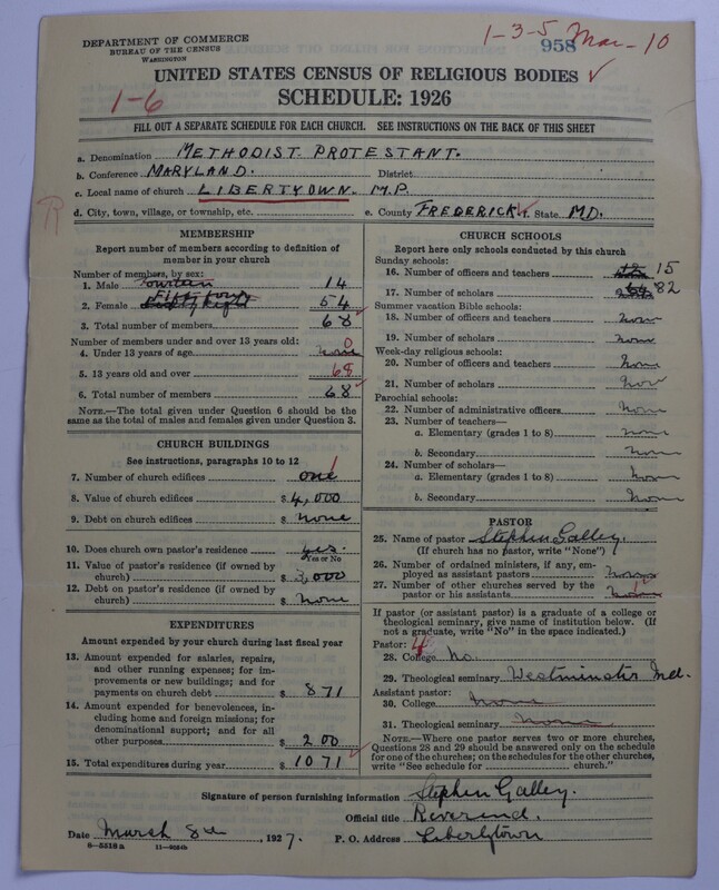 Scan of Methodist Protestant Church: 958