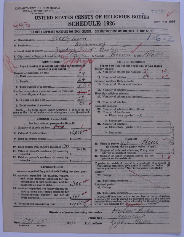 Scan of Presbyterian Church in the United States: 7509