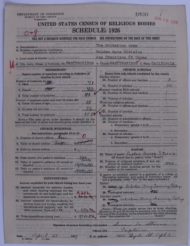 Scan of Salvation Army: 1020