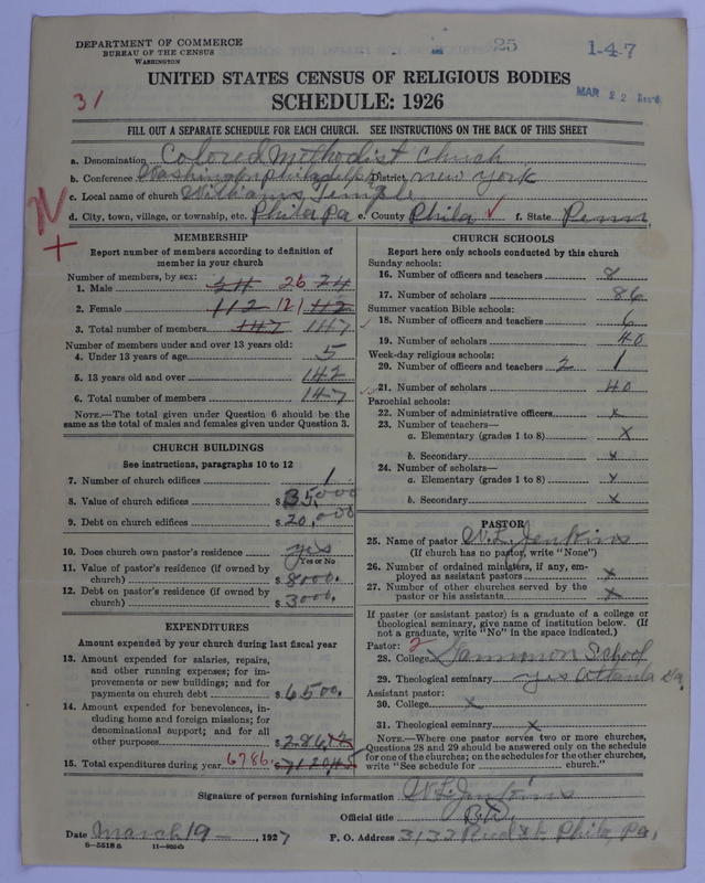 Scan of Colored Methodist Episcopal Church: 25