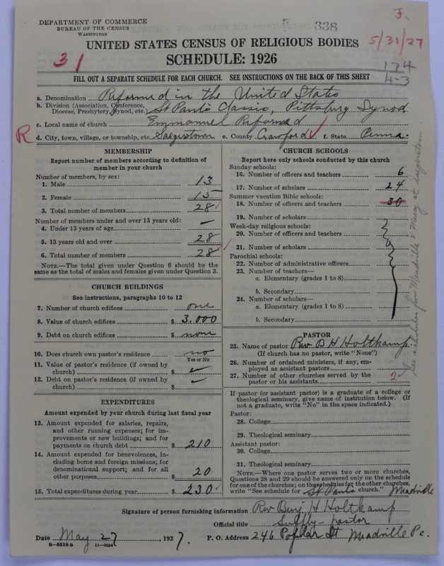 Scan of Reformed Church in the United States: 338