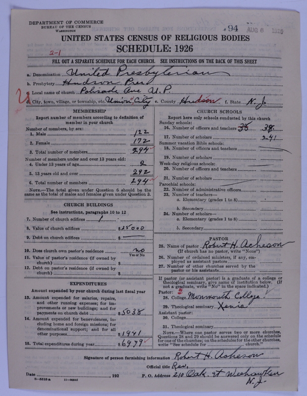 Scan of United Presbyterian Church of North America: 94