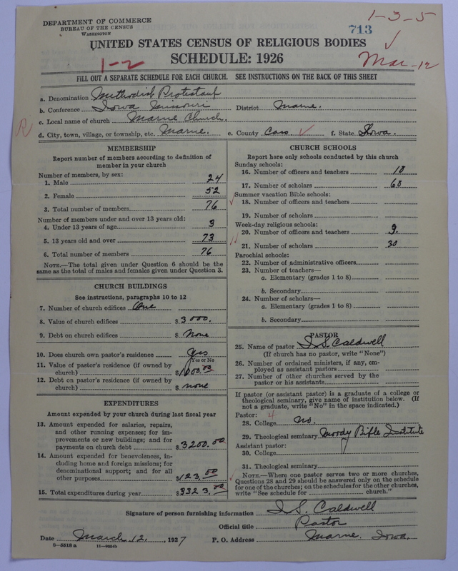 Scan of Methodist Protestant Church: 713