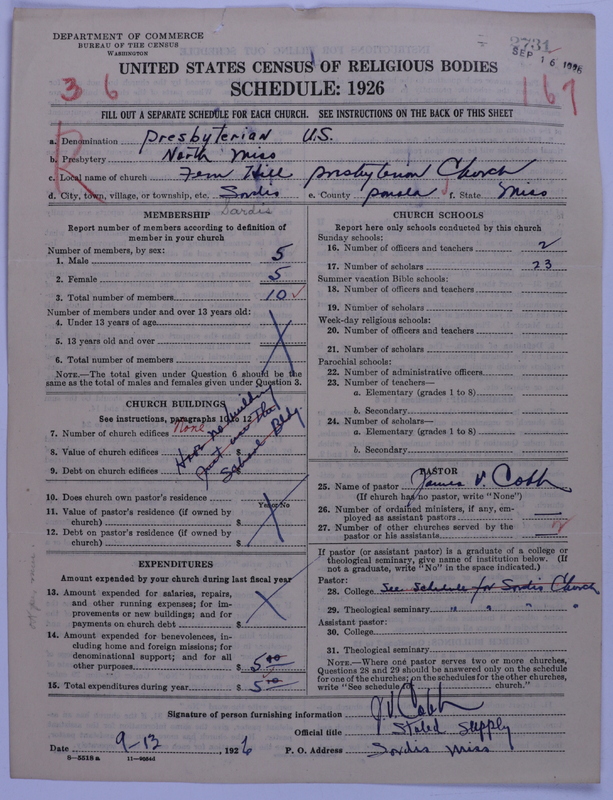 Scan of Presbyterian Church in the United States: 2731
