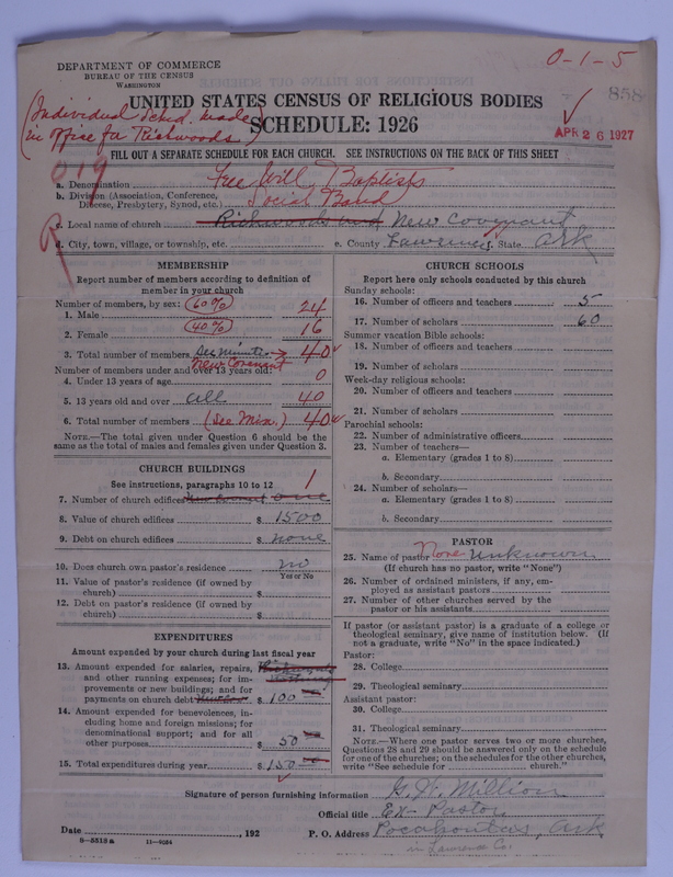 Scan of Free Will Baptists: 858