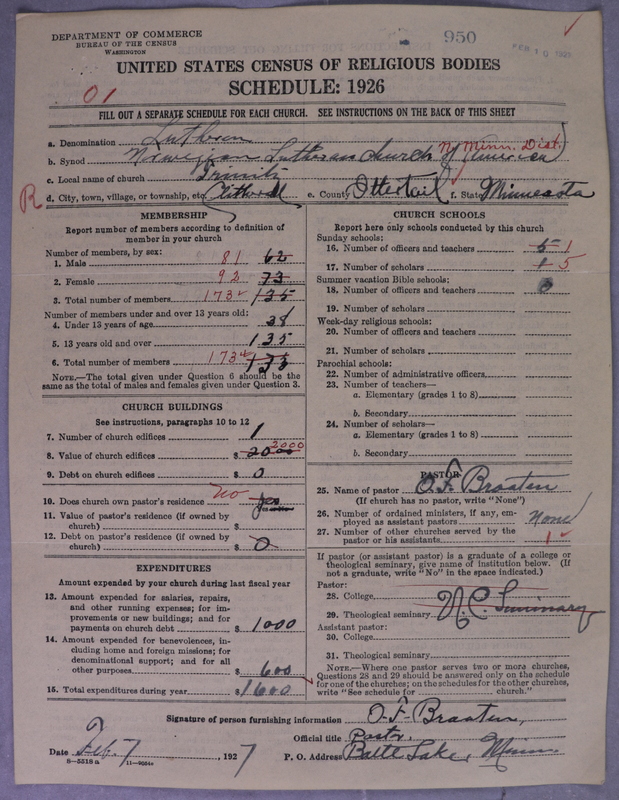 Scan of Norwegian Lutheran Church of America: 950