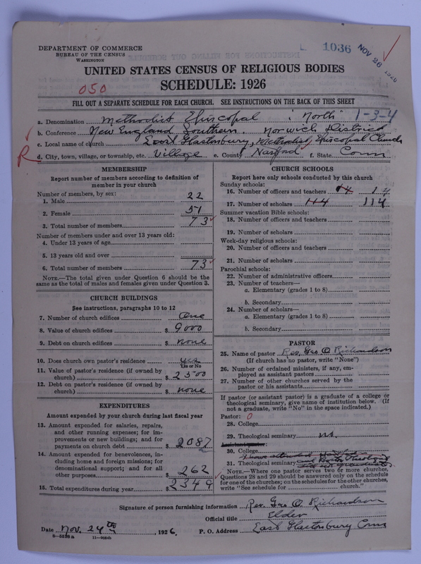 Scan of Methodist Episcopal Church: 1036