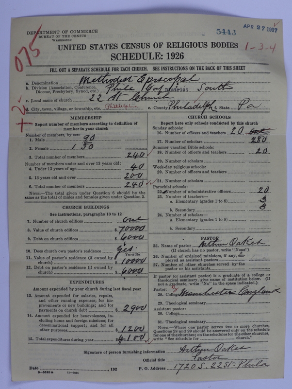 Scan of Methodist Episcopal Church: 5443
