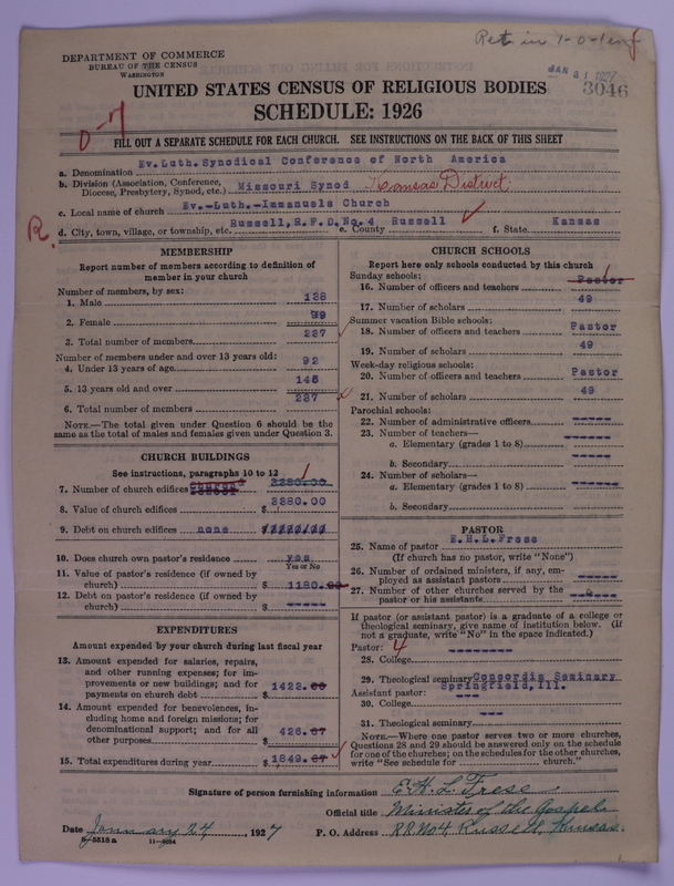 Scan of Evangelical Lutheran Synodical Conference of America: Evangelical Lutheran Synod of Missouri, Ohio, and Other States: 3046