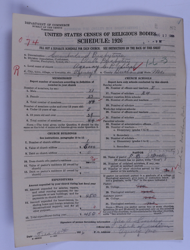 Scan of Cumberland Presbyterian Church: 82