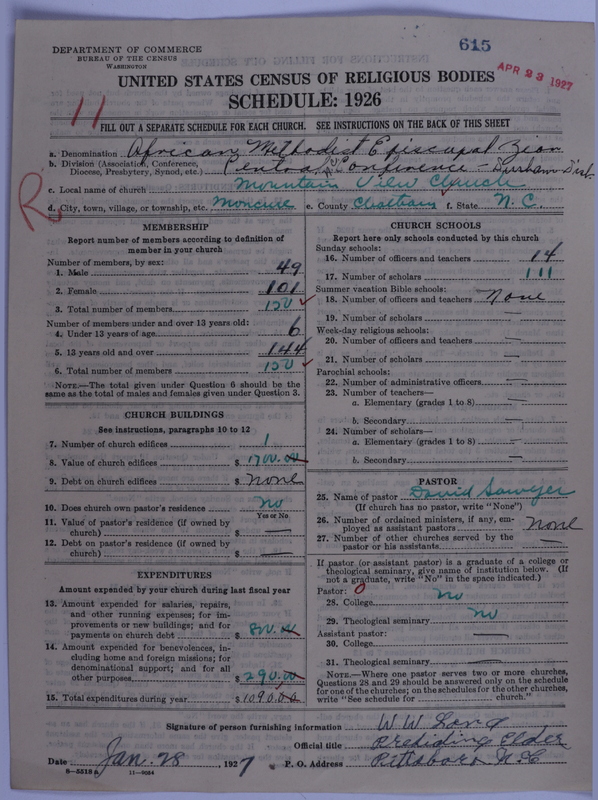 Scan of African Methodist Episcopal Zion Church: 615