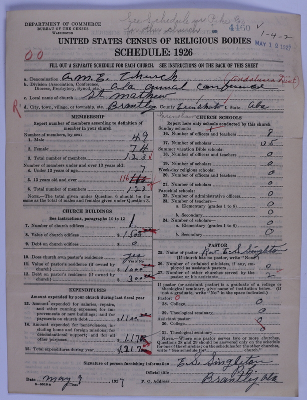 Scan of African Methodist Episcopal Church: 4460
