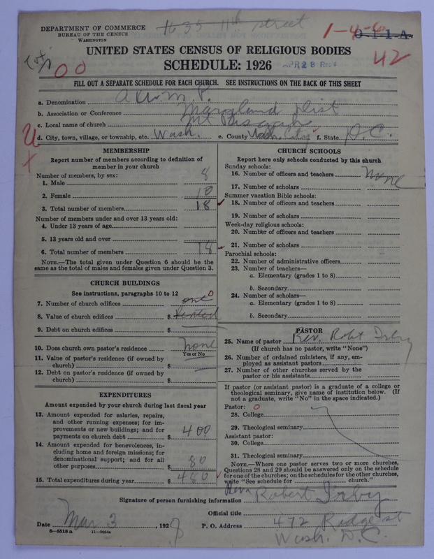 Scan of African Union Methodist Protestant Church: 42