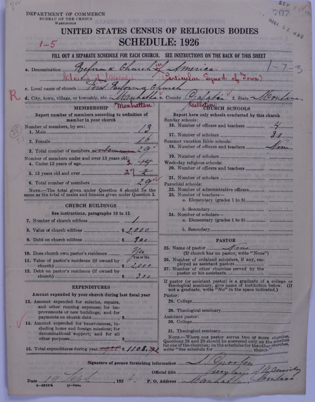 Scan of Reformed Church in America: 707