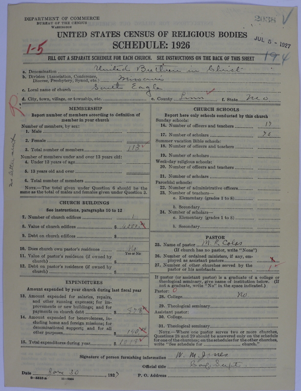 Scan of Church of the United Brethren in Christ: 2038