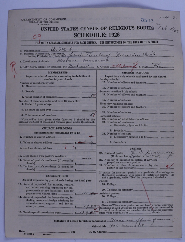 Scan of African Methodist Episcopal Church: 3533