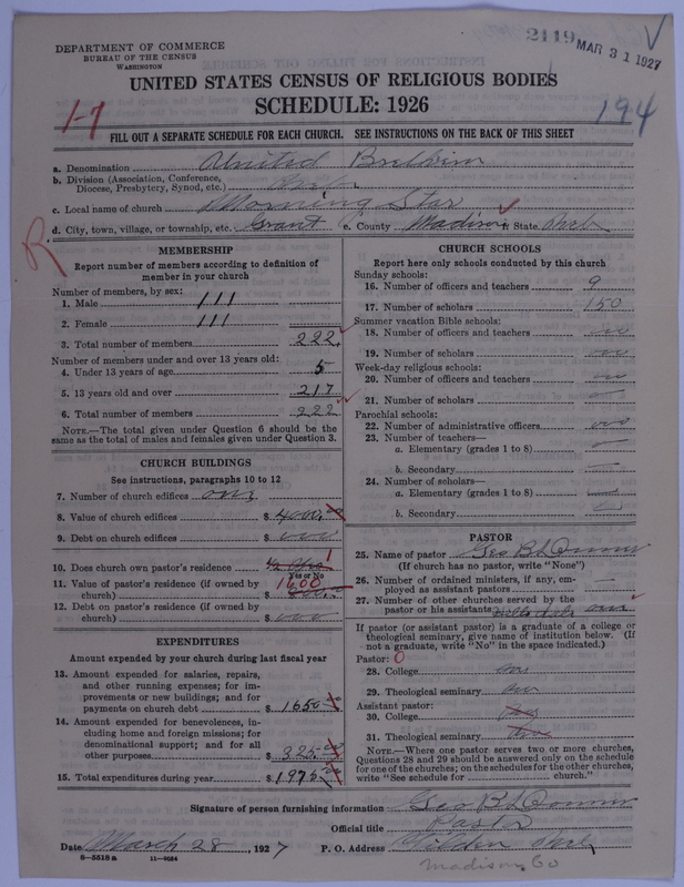 Scan of Church of the United Brethren in Christ: 2119
