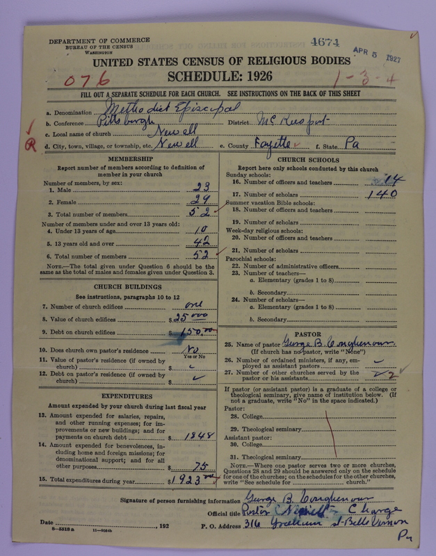 Scan of Methodist Episcopal Church: 4674