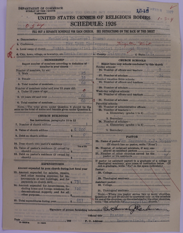 Scan of Methodist Episcopal Church: 1548