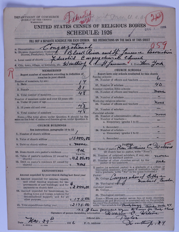 Scan of Federated Churches: 213