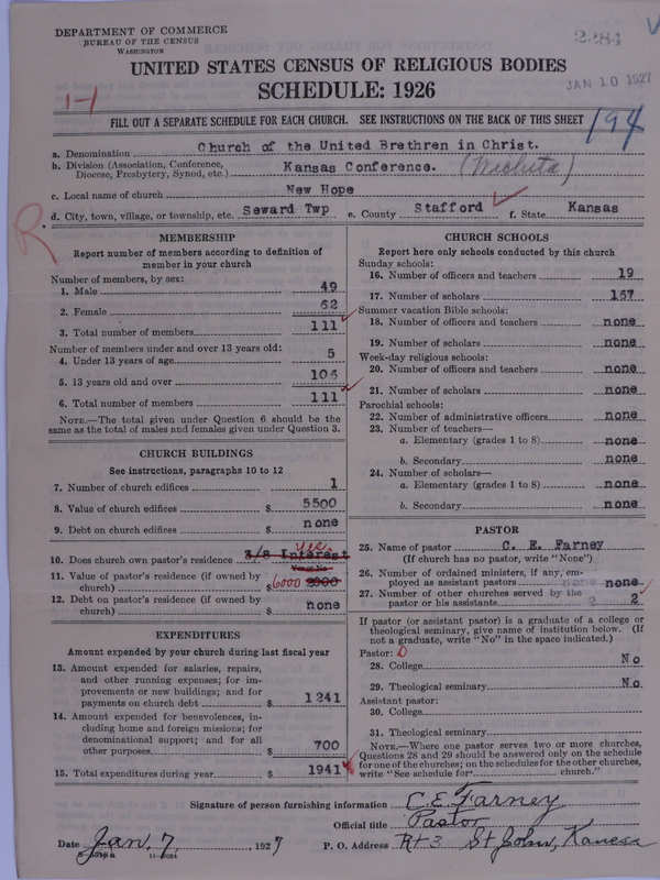 Scan of Church of the United Brethren in Christ: 2284