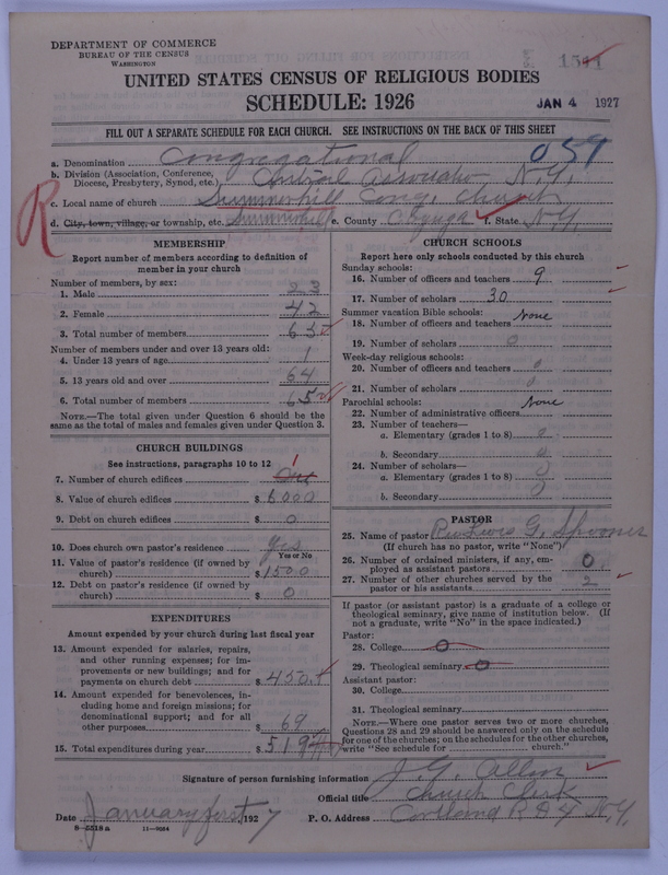 Scan of Congregational Churches: 1511