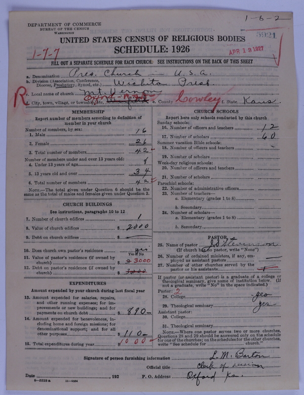 Scan of Presbyterian Church in the United States of America: 5921