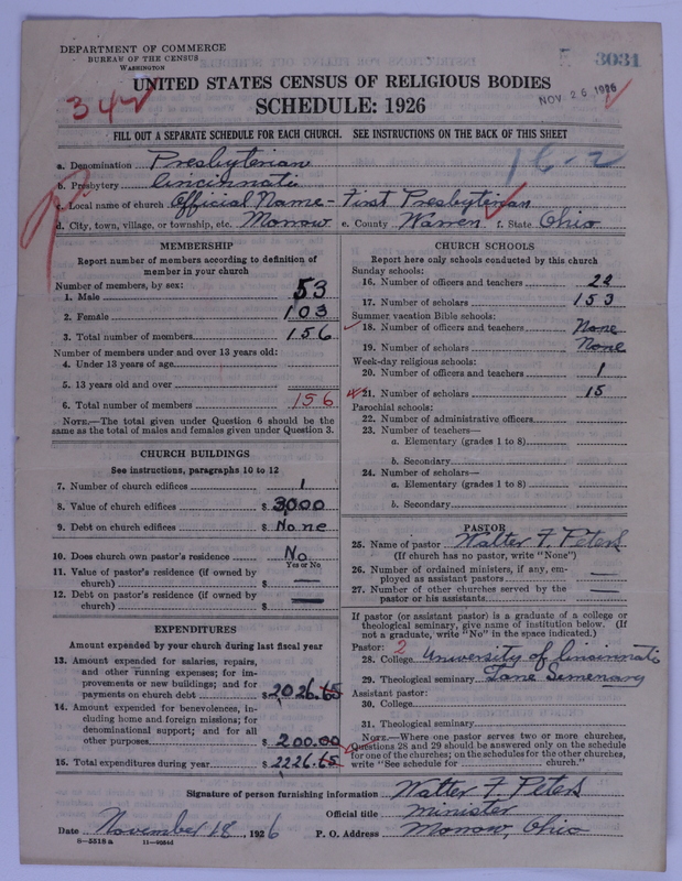 Scan of Presbyterian Church in the United States of America: 3031