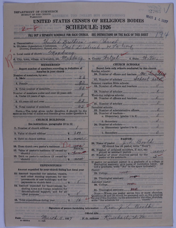 Scan of Church of the United Brethren in Christ: 2767