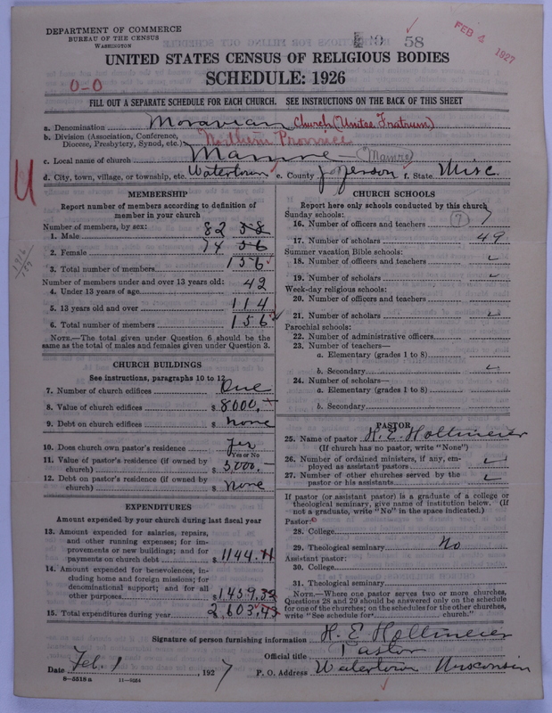 Scan of Moravian Church in America: 58