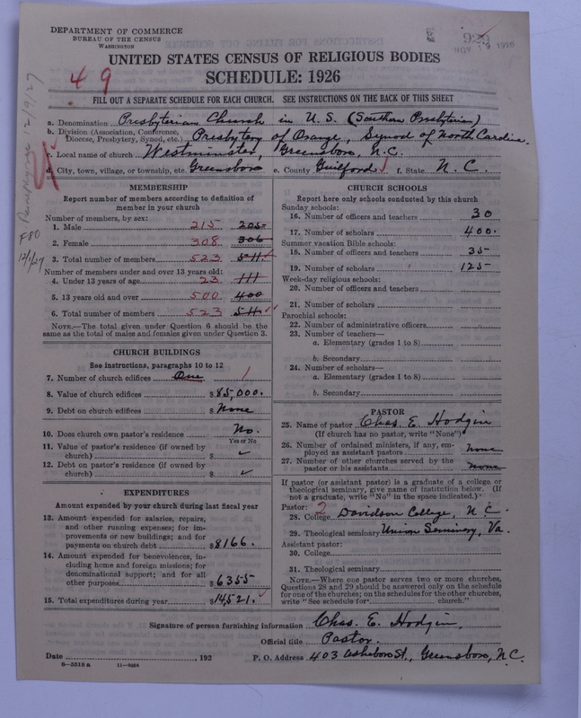 Scan of Presbyterian Church in the United States: 929