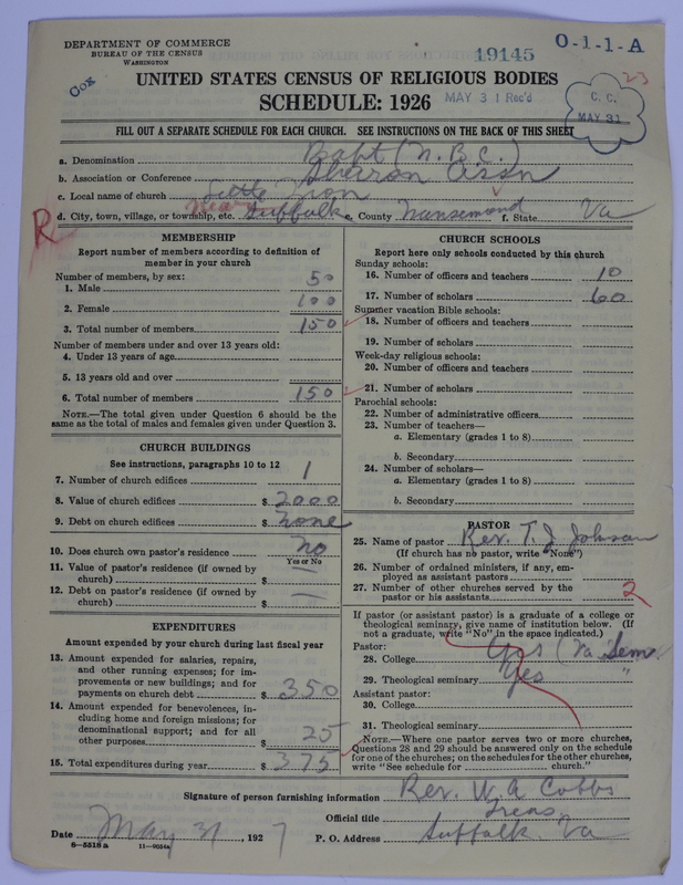 Scan of Negro Baptists: 19145