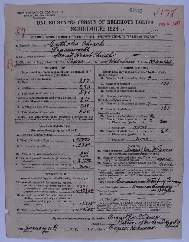 Scan of Roman Catholic Church: 1933
