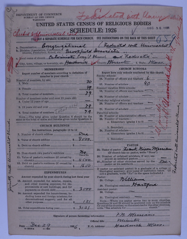 Scan of Federated Churches: