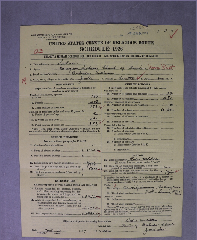 Scan of Norwegian Lutheran Church of America: 1258