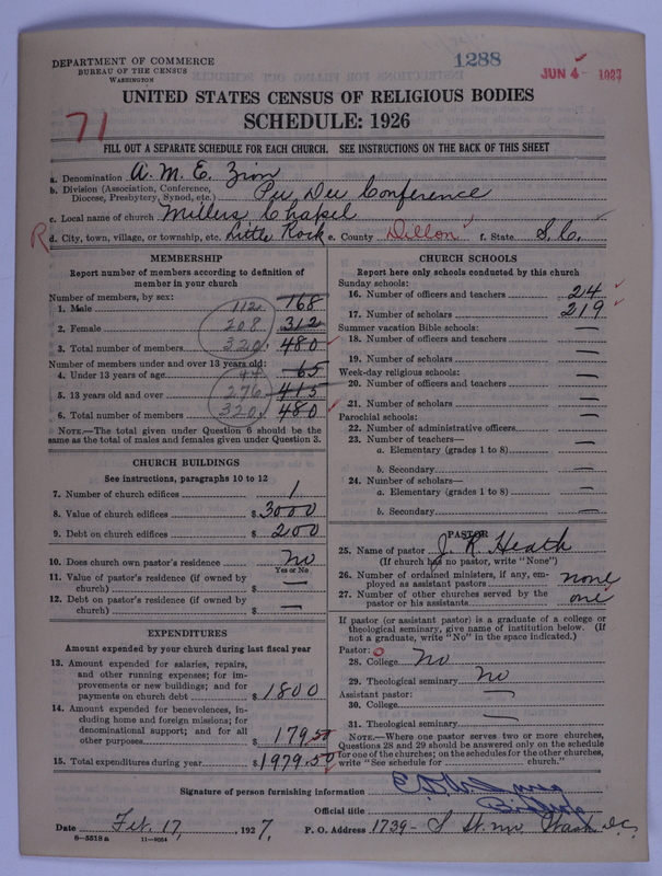 Scan of African Methodist Episcopal Zion Church: 1288