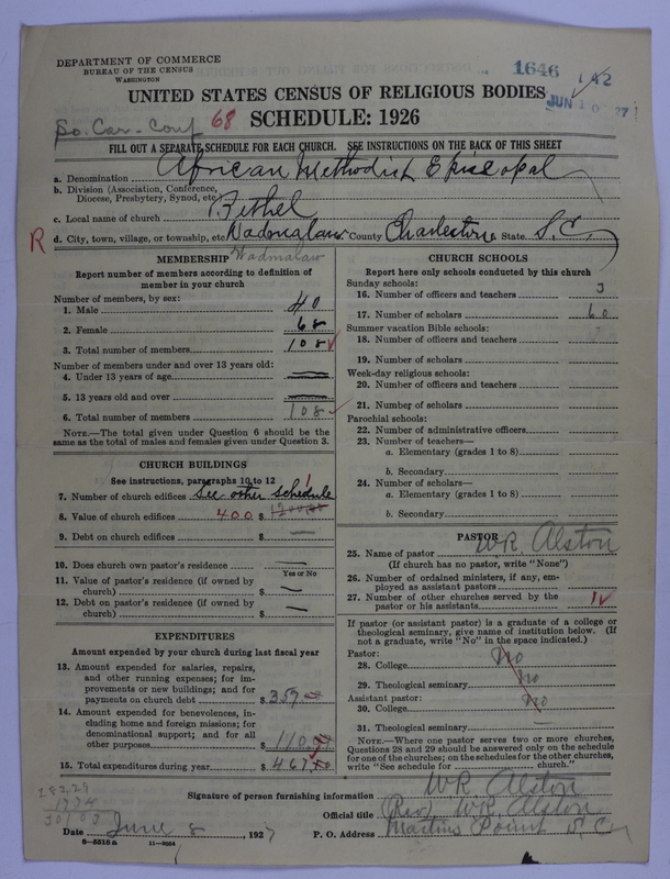 Scan of African Methodist Episcopal Church: 1646