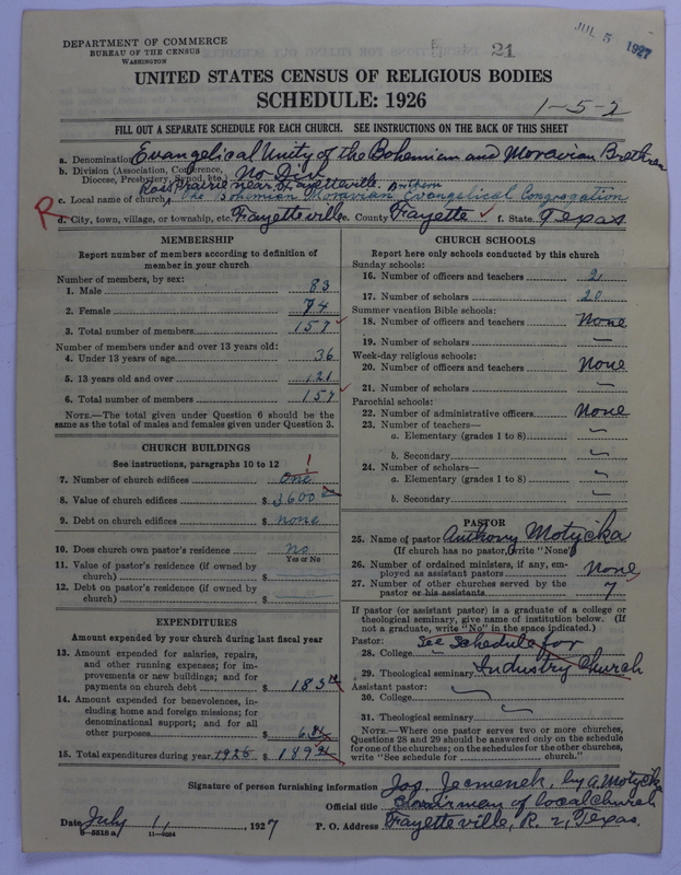 Scan of Evangelical Unity of Bohemian and Moravian Brethren in North America: 21