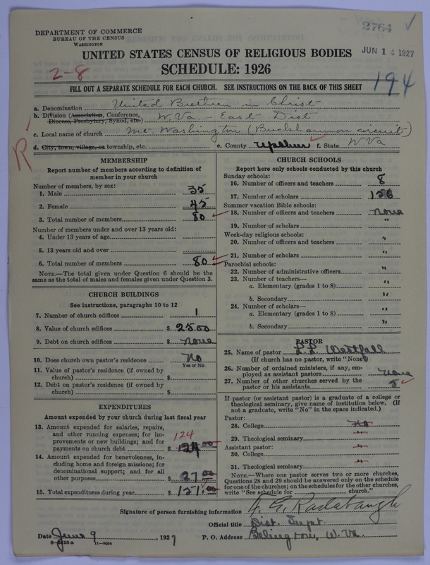 Scan of Church of the United Brethren in Christ: 2764