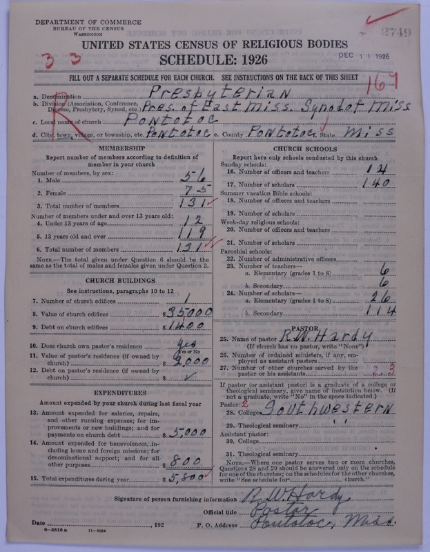 Scan of Presbyterian Church in the United States: 2749