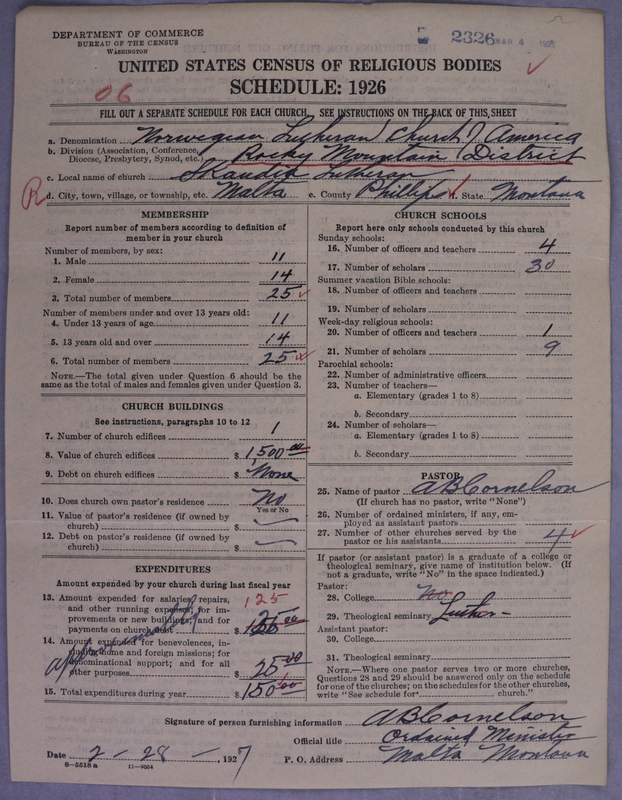 Scan of Norwegian Lutheran Church of America: 2326