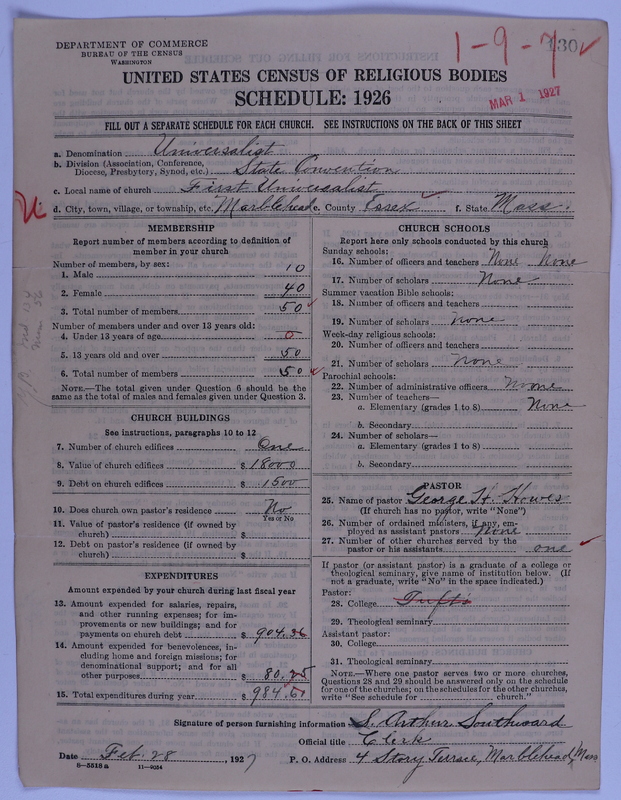 Scan of Universalist Church: 130