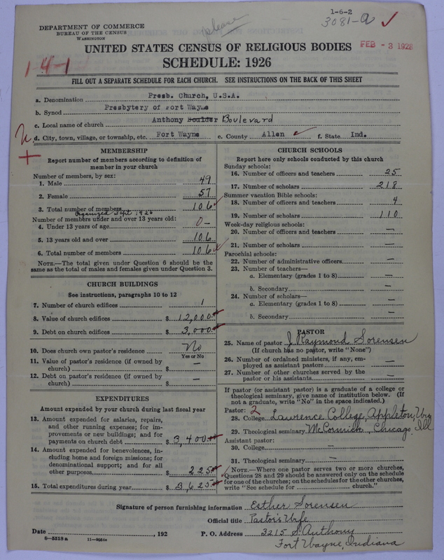 Scan of Presbyterian Church in the United States of America: 3081a