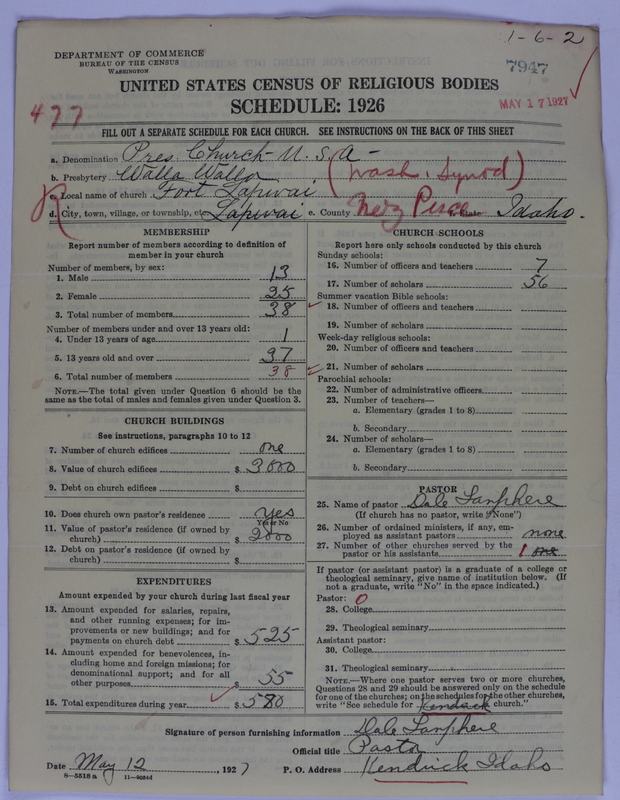 Scan of Presbyterian Church in the United States of America: 7947