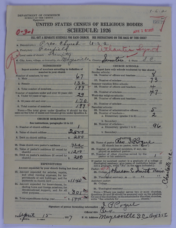 Scan of Presbyterian Church in the United States of America: 6637