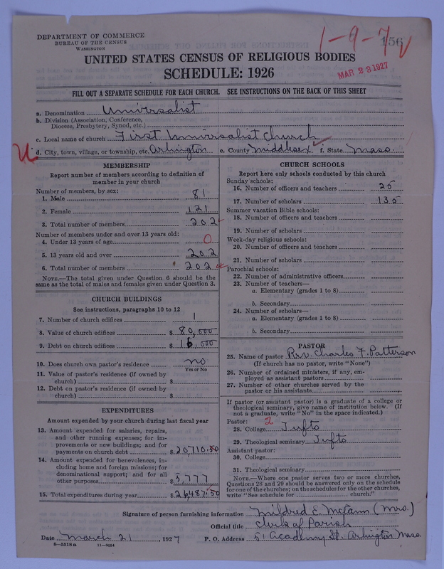 Scan of Universalist Church: 156