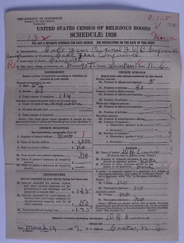 Scan of Free Will Baptists: 396