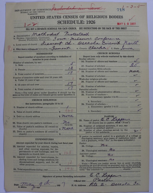 Scan of Methodist Protestant Church: 718