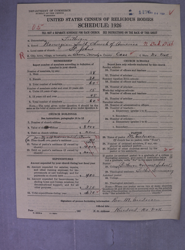 Scan of Norwegian Lutheran Church of America: 1476