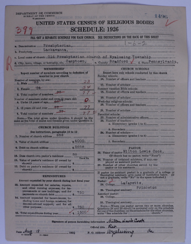Scan of Presbyterian Church in the United States of America: 1496